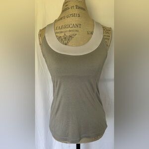 Layer 8 Women’s Sleeveless Athletic Top in Silver Grey/White Sz S